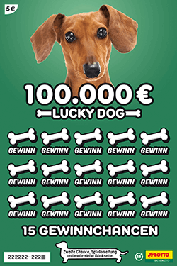 Rubbellos Lucky Dog in der Annahmestelle