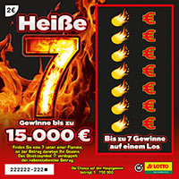Heiße 7 Los im Lotto Kiosk