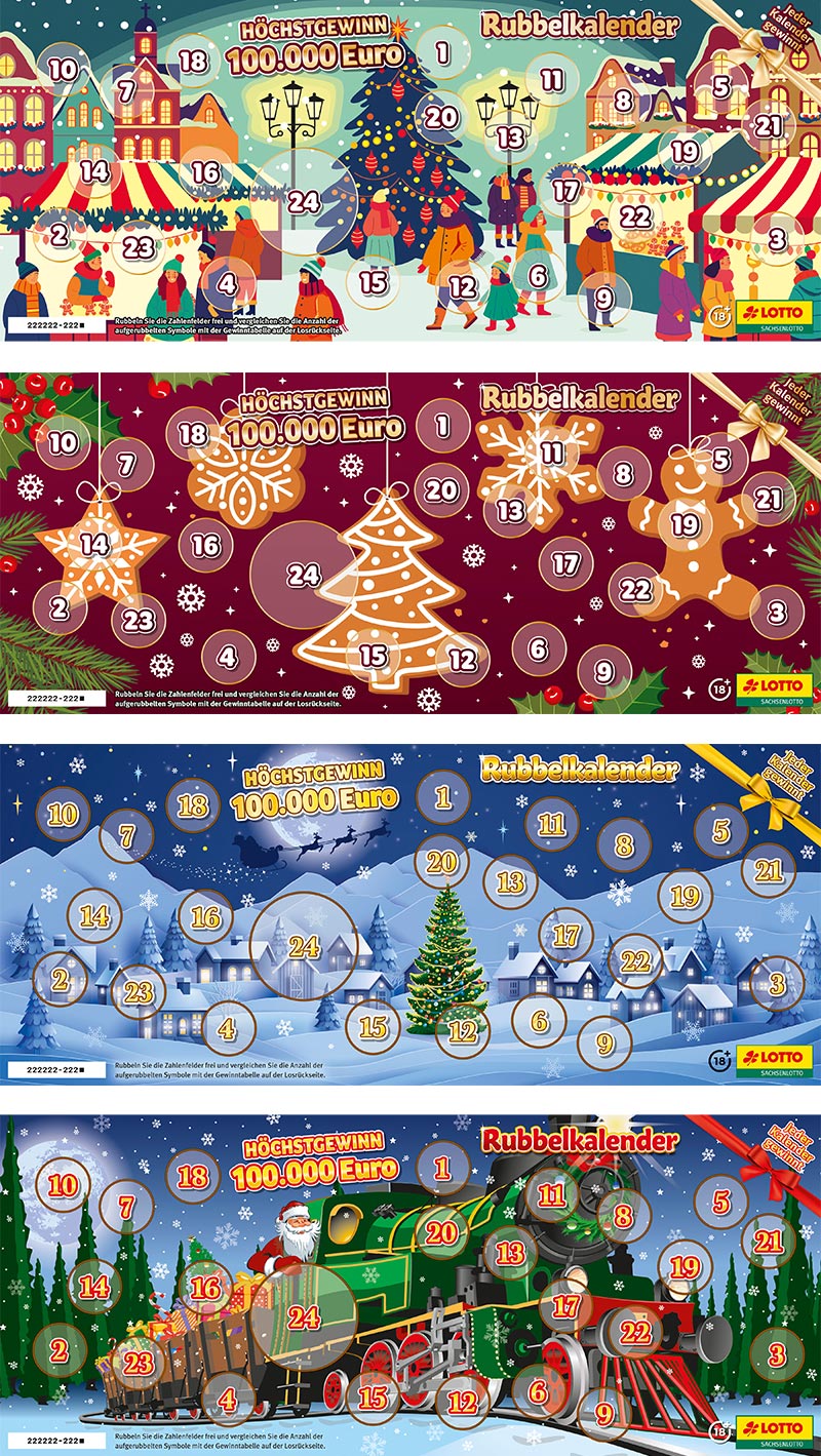 Sachsenlotto 10 € Rubbelkalender