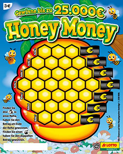 Das Rubbellos Honey Money in der Annahmestelle