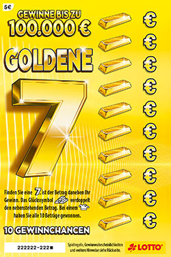Das Rubbellos Goldene 7