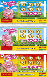 Schwein gehabt Los im Lotto Kiosk