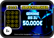 Rubbellos Safenkacker. Gewinne bis zu 50.000 €.