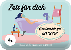 Rubbellos Zeit für Dich. Gewinne bis zu 40.000 €.