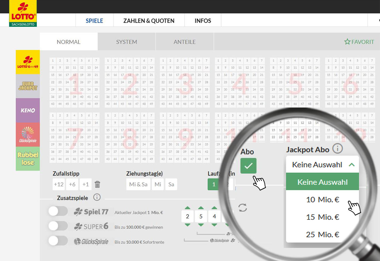 Lotto Abo spielen