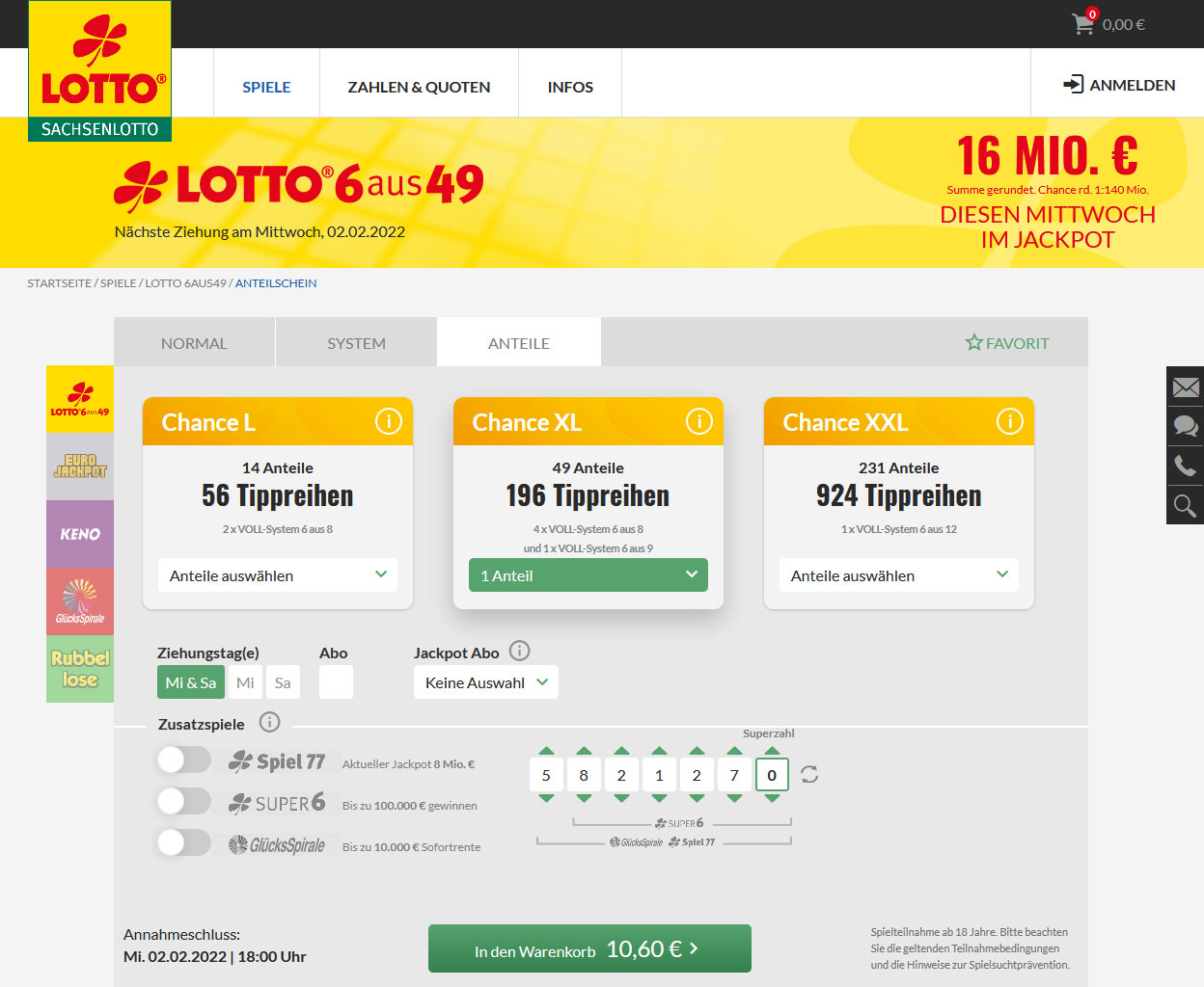 LOTTO Anteilschein